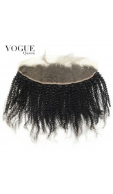 Afro Kinky Curly 4b 4c 13x4 Lace Frontal Closure With Baby Hair,Natural Color